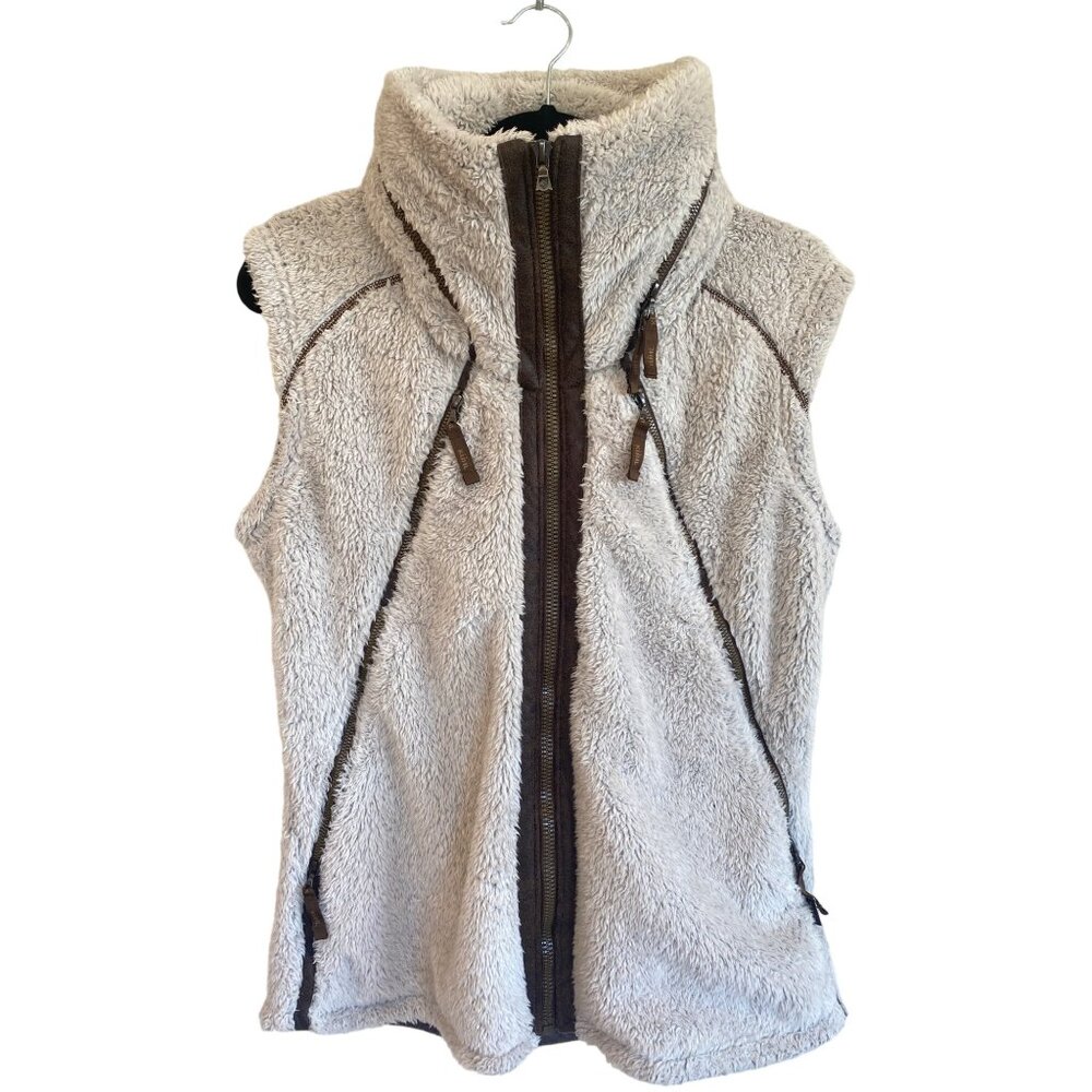 KUHL Flight Fleece Vest Women's Large Stone Ivory - Picture 6 of 17
